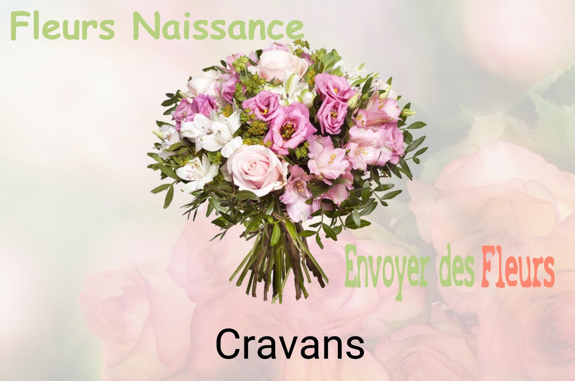 Bouquet de fleurs de naissance livré à Cravans